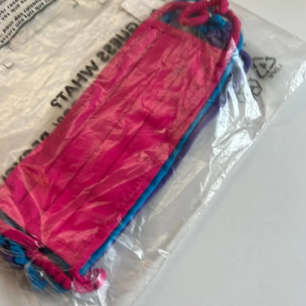 ASOS DESIGN Pack of 3 — 100% Cotton Bright Color Face Masks Elastic NEW + SEALED